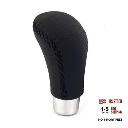 Leather Gear Car Knob, MT Car Stick Shifter Handle Fit Most Manual