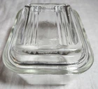 Vintage PYREX Clear Glass Refrigerator Dish Ribbed Lid 501-B