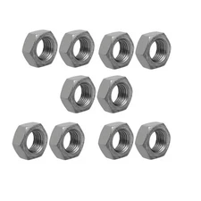 10pcs M14 x 1.5mm Pitch M Fine Thread Carbon Steel Left Hand Hex Nuts