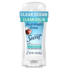 Secret Aluminum Free Deodorant for Women, 48hr Odor Protection, Free of Parabens