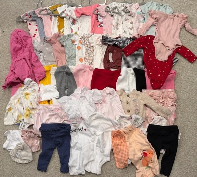 50+ newborn infant GIRL clothes onepiece pants hats sweaters coat + more