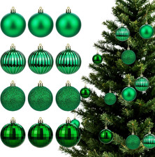 Christmas Balls 2.36 Inch Green Christmas Ornaments Balls Xmas Tree Decoration12