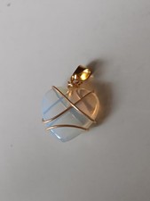 Brand New Opaline Crystal Heart Pendant