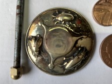 Antique Brass Door Knocker Striker Plate 5cm Macabre Gothic Morgue Flies Bugs