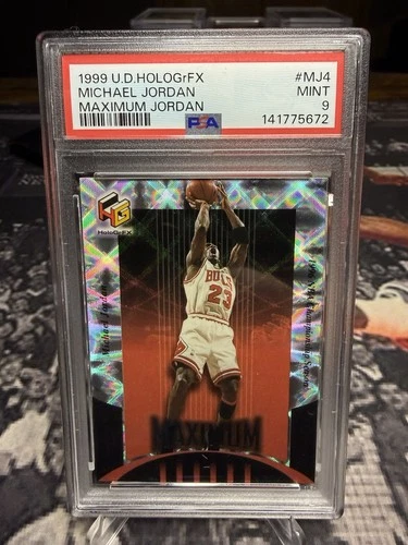 1999 Upper Deck UD HOLOGRFX MAXIMUM MICHAEL JORDAN INSERT CARD #MJ4 PSA 9 Mint!