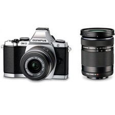 Olympus OM-D E-M5 Silver Camera Double Zoom Kit Used 1 Year Warranty Tested Fro