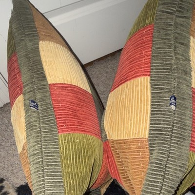 ウールリッチ　枕 Vintage Set of 2 Woolrich Patchwork Corduroy Decorative Throw