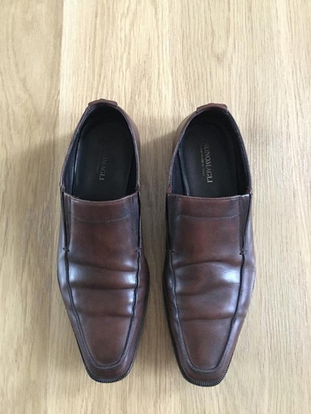 Men Bruno Magli Heels Brown Leather 44.5