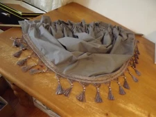 WATERFALL cascading CURVED VALANCE 2 rod pockets STEEL GRAY 5 available