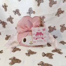 Brand New Sanrio Japan Exclusive My Melody Pink Phone Case Pouch ID Holder Chain