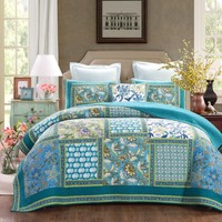 Dada Bedding Mediterranean Fountain Bohemian Reversible Cotton Real Patchwork... on sale Dada Bedding Mediterranean Fountain Bohemian Reversible Cotton Real Patchwork... on sale