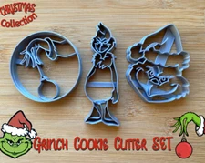 Grinch Christmas Set of 3 Cookie Cutters | Grinch | Grinch Hand | Dr Seuss