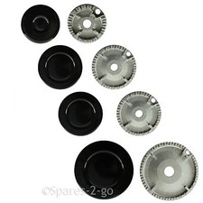 LAMONA Oven Cooker Gas Hob Burner Flame Cap Crown Black Small Medium Large