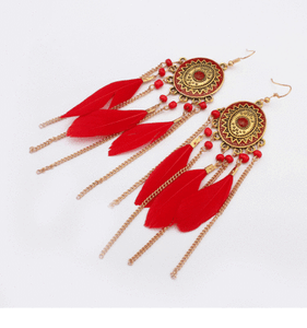 Fashion-Bohemian-Feather-Tassel-Dangle-Earrings-Vintage-Gold-Disc-Chandelier