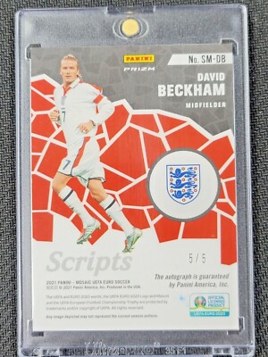 2020-21 Mosaic UEFA EURO Soccer DAVID BECKHAM Scripts Autograph