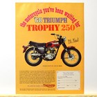 Vintage 1968 Triumph Trophy 250 motorcycle original color ad