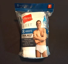 Mens White Briefs Medium