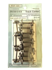 ReBoxx-4 36" HO Semi-scale wheels sets, 1.005" Axle Length, 12/ Pkg, NMRA RP-25