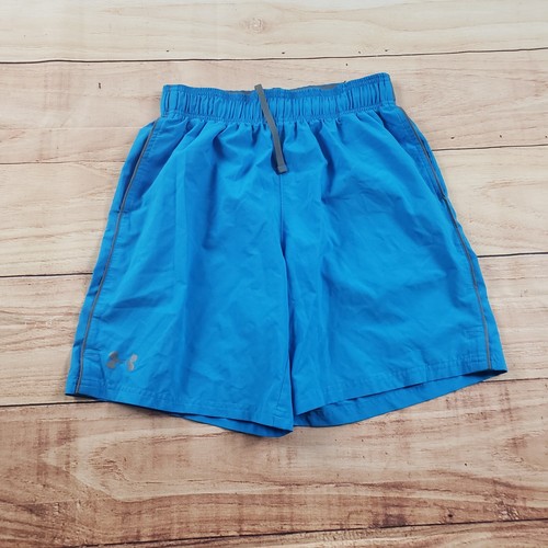 Under Armour Shorts Youth Medium Blue Gray Lightweight Outdoors Active Boys