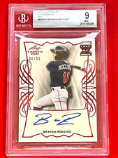2021 LEAF TRINITY Red RC AUTO BGS 9/10  MINT BRAYAN ROCCHIO #30/50