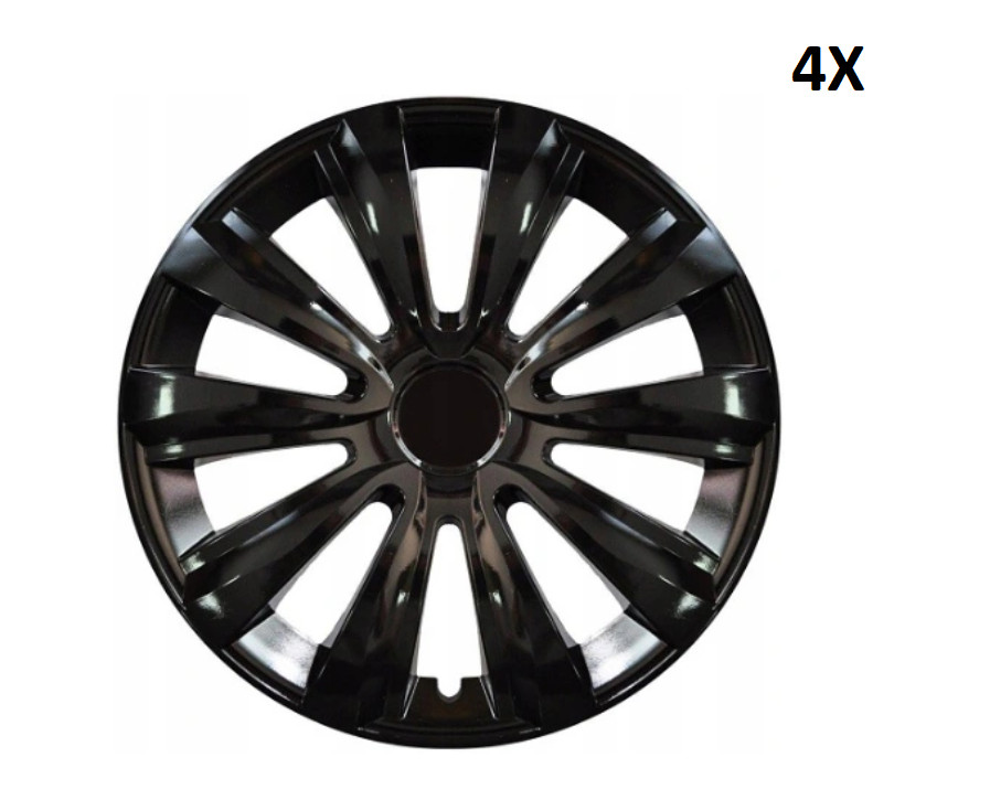 4 enjoliveurs de roue 15" noir pour masquer les jantes rouillées