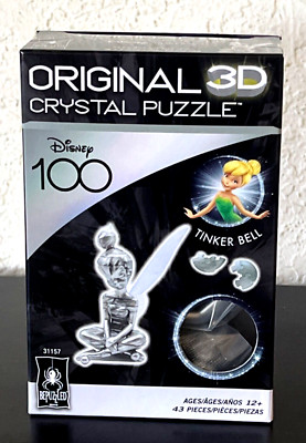 DISNEY 100 BePuzzled Disney Platinum Tinker Bell Original 3D Crystal Puzzle NEW