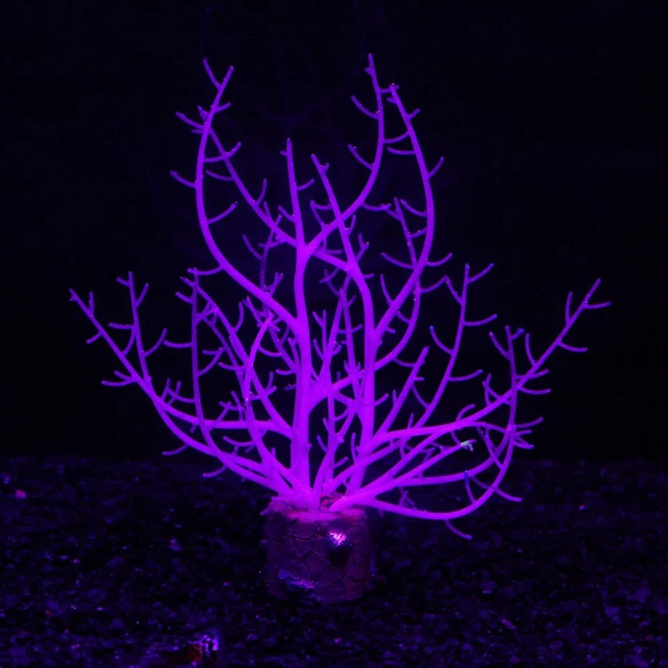 Accesorios de decoración de coral para acuario pecera artificial brillante de silicona Foto 3 de 4