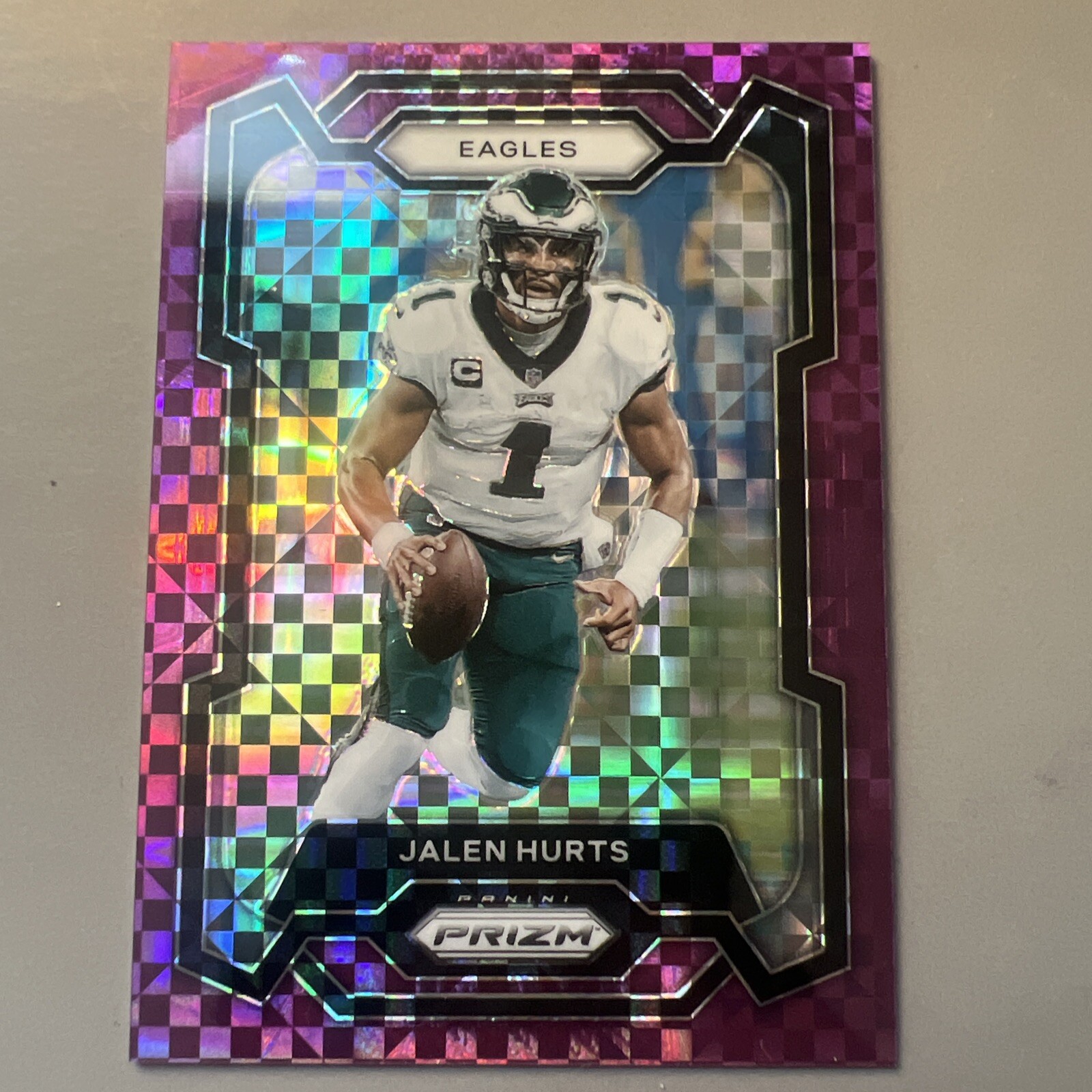 2023 Panini Prizm - Purple Power Prizm #244 Jalen Hurts /49