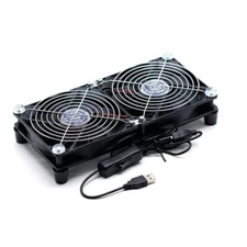 Radiator with Fan for CPU PC Water Cooling System Aluminum USB Router TV
