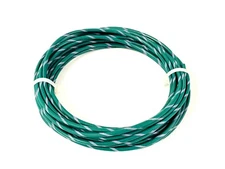 AUTOMOTIVE WIRE 12 GAUGE HIGH TEMP GXL COPPER WIRE GREEN W/ GRAY STRIPE 100' USA