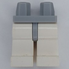LEGO White Minifigure Legs with Light Bluish Gray Hips 970c01