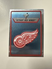 1990-91 Panini Hockey Sticker Detroit Red Wings #210 FOIL LOGO