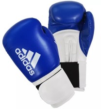 adidas Boxing Gloves Hybrid 100 Blue Sparring Mens Adult 8oz 10oz 12oz 14oz 16oz