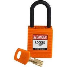x 13 Brady Key Weatherproof Nylon Padlock 6.4mm Shackle 38mm Body 150230