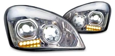 FREIGHTLINER CASCADIA 08-17 FULL LED HEADLIGHT CHROME PAIR (DRIVER & PASSENGER)
