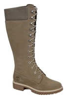 Timberland Womens Taupe Nubuck Leather 14 Inch Lace Up Knee High Boots Timberland Womens Taupe Nubuck Leather 14 Inch Lace Up Knee High Boots