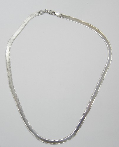 STERLING SILVER HERRINGBONE 17 INCH 