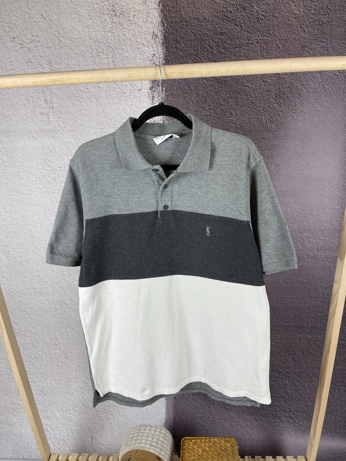 Polo Yves Saint Laurent triplo colore bloccato