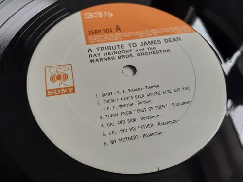 RAY HEINDORF A TRIBUTE TO JAMES DEAN LP 1977 RE OBI INSERT SURVEY CARD JAPAN EX - Picture 6 of 8
