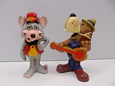 1983 Vtg. Showbiz Pizza Time Theatre PVC Figures - Chuck E Cheese & Jasper Jowls