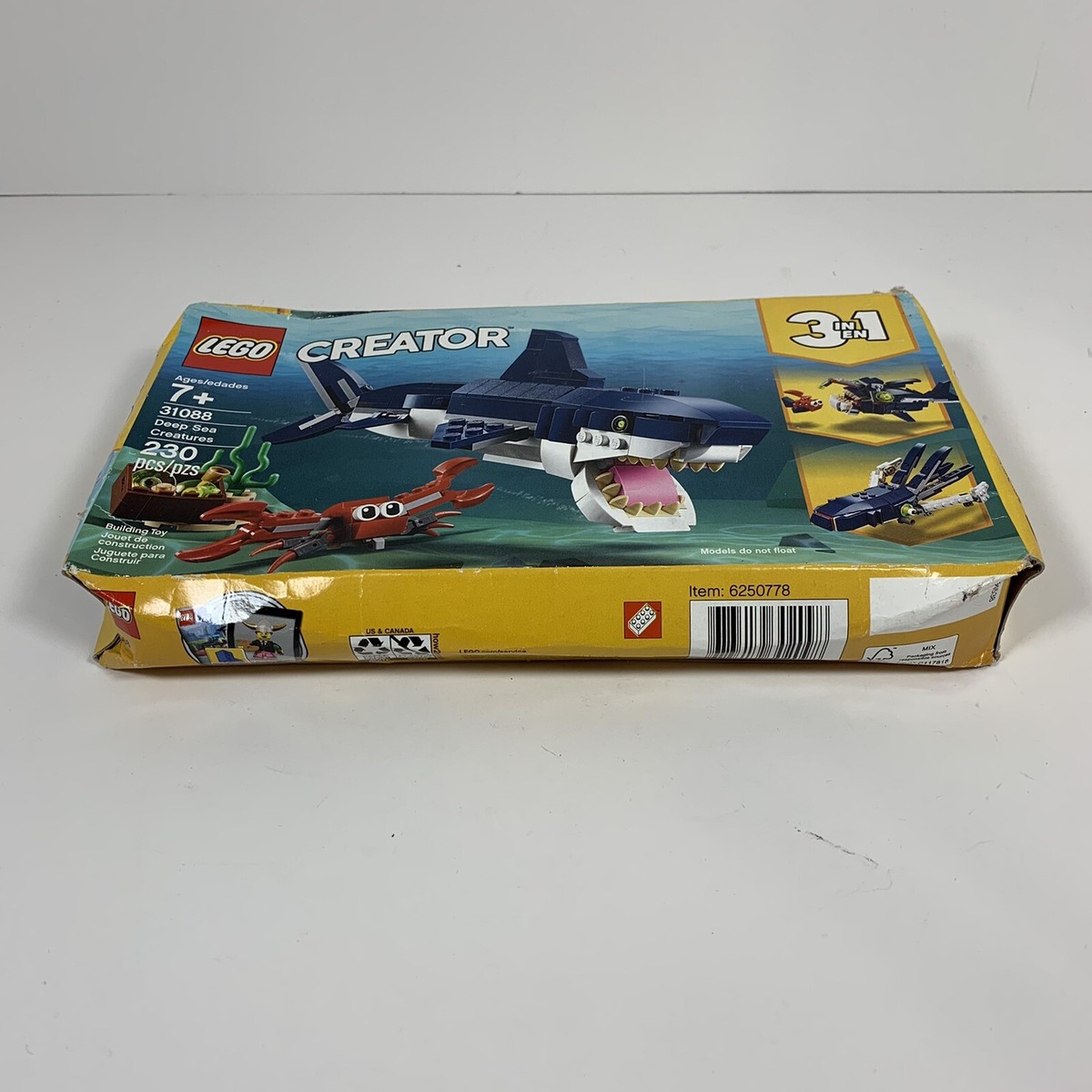 Lego 31088 Deep Sea Creatures 3 In 1 Building Toy 230 Pieces