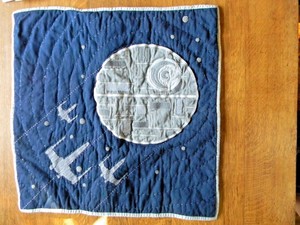 Pottery Barn Pillow Sham Star Wars Death Star Deathstar Monogram