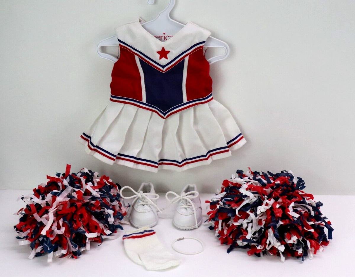 Vintage American Girl Cheerleading Outfit II 1999 Red White Blue
