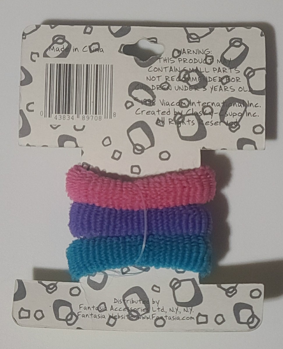 に  New NOS Vintage 3 Pack Rugrats Nickelodeon Pony Tail Holder Hair
