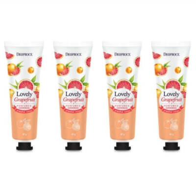 Deoproce Perfumed Hand Cream Lovely Grapefruit 50g*4Pcs - FREE SHIPPING