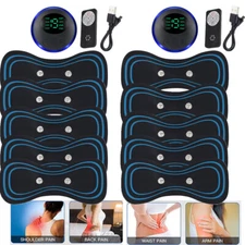 Mini Electric Neck Back Massager Portable Cervical Massage Pain Relief Patch US