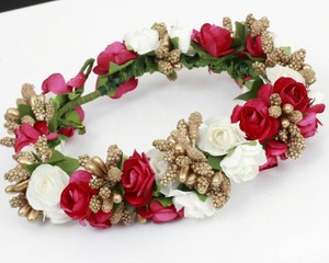 Indian Bollywood Artificial Flower Hair Juda Bun Pin Accessories