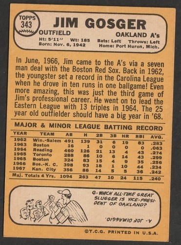 1968 Topps Baseball Cards Scegli una carta a scelta 295-660 EX X-MT 1/25 Set Break - Foto 91 di 490