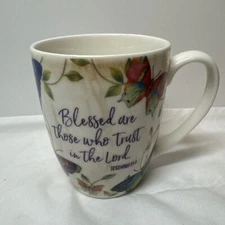 Faithfully Yours Sandy Clough Floral With Butterflies Mug 2018 Jeremiah 17:7