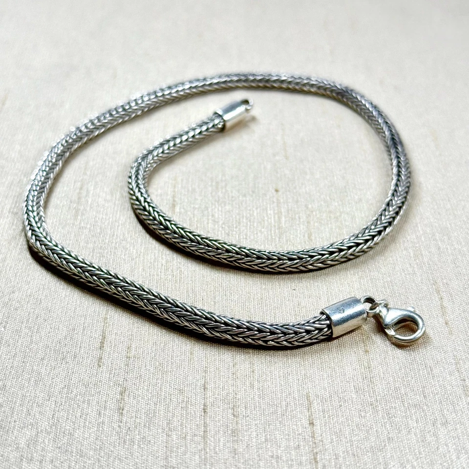 Cadena de serpiente de plata de ley 925 Silpada, cuello grueso llamativo, 42 g - 17 pulgadas Foto 4 de 4